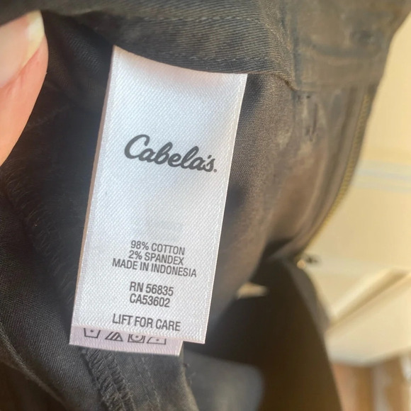 Cabela’s Size 12 Black Chino Shorts 7” Inseam 98% Cotton High Waist 36” Waist - Picture 10 of 11